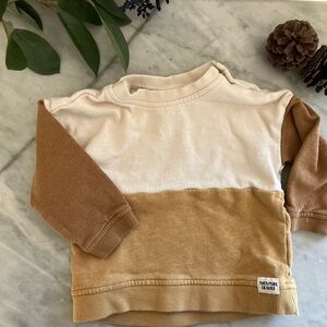 H&M Kids Cream and Brown Sweatshirt